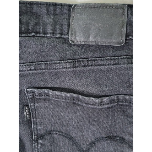 Levis 721 High Rise Skinny Stretch Jeans Size 29 Black Denim Rhinestone Stripe - Picture 8 of 16